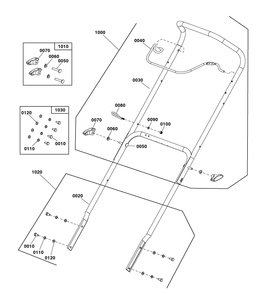 Handles And Controls Group Diagram and Parts List for 1697294-00-1022EESSNA 2020 Briggs and Stratton Snow Blower